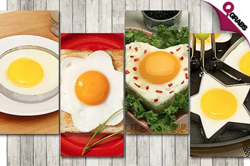 From QR35, Make Breakfast Fun with Sets of Four Egg Shaper Molds! (Up to QR116 Value)